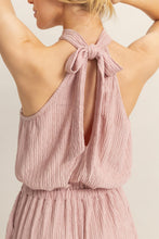 Load image into Gallery viewer, Halter-Neck Open-Back Romper in Mauve
