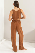 Load image into Gallery viewer, Wrapped Back Crop/Pants Set - Brown or Oatmeal
