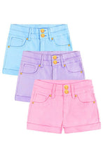 Load image into Gallery viewer, Girls Denim Shorts with Heart Pockets
