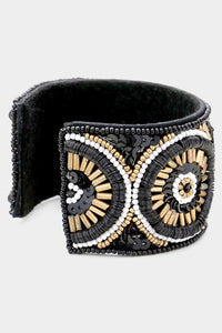 Boho Beaded Cuff Bracelet - More Colors Available