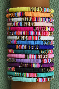 Multicolor Heishi Bead Bracelets - More Colors Available