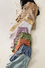 Load image into Gallery viewer, Rope Drawstring Linen Shorts - Blue Stone
