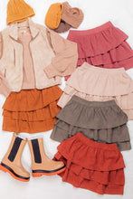 Load image into Gallery viewer, Ruffled Corduroy Mini Skirt - More Colors Available
