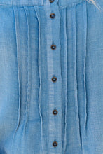 Load image into Gallery viewer, Button Front Chambray Ruffle Tank
