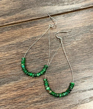 Load image into Gallery viewer, Green or Turquoise Natural Gemstone Earrings - More Colors Available
