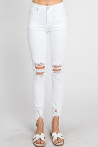 High-Rise Ankle Skinnies - More Colors Available